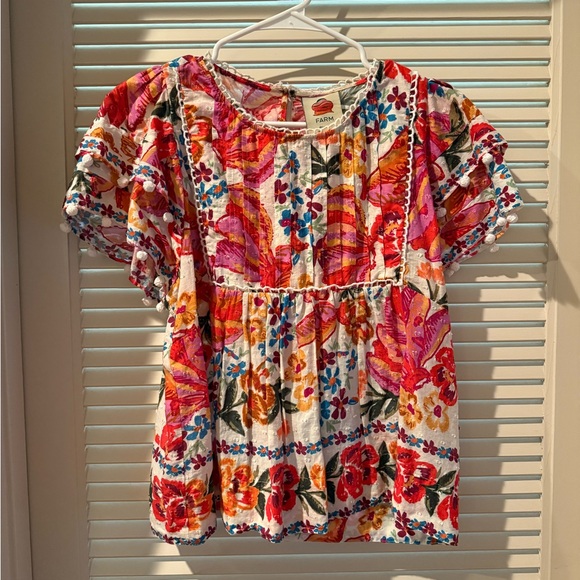 FARM Rio White Spring Bananas top - Picture 1 of 3